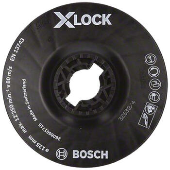 Тарелка опорная средняя X-LOCK с зажимом 125 мм, 2608601715 BOSCH (2608601715)