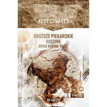 Browin сухие пекарские дрожжи 409220, 100 г, Saccharomyces cerevisiae, универсальные, быстрое поднятие (409220)