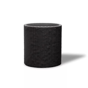Keter Цветочный горшок Medium Cylinder Planter 29197835939, 36x36x37,3см, 1,8кг, ротанг, отверстие для воды (29197835939)