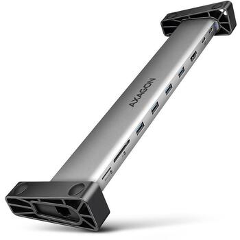 Axagon док-станция HMC-10HLS, USB 5Gbps, 4x USB-A, HDMI 4K/60Hz, RJ-45, SD/microSD, PD 100W (HMC-10HLS)