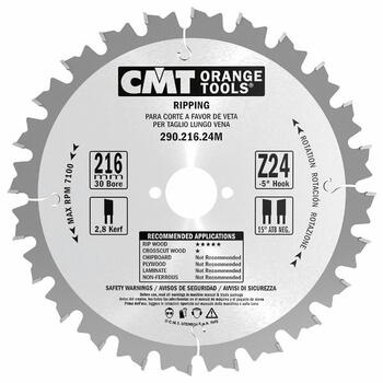 Zāģripa kokam 235x2,8/1,8x30mm, CMT, 290.235.24M, 235mm, 30mm, 24, 2,8 mm, 1,8 mm, 20°, 10° ATB (290.235.24M)