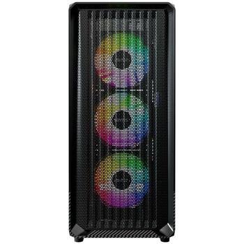 Montech Kaste X5 (B), Midi Tower, 1xUSB 3.0, 3x140mm priekšējie ventilatori, 1x120mm aizmugurējais ventilators, RGB (X5 (B))