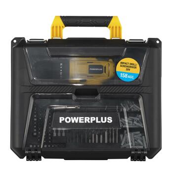 Ударная дрель - отвертка 20V, POWERPLUS, POWXBOX004, 30Nm, 2 аккумулятора 20V 1.3Ah (POWXBOX004)