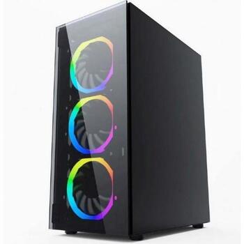 Gembird Midi Tower Корпус CCC-FC-1500RGB, 12см вентилятор, черный, 7 отсеков для дисков, 2xUSB 3.0, 2xUSB 2.0, 1x для наушников (CCC-FC-1500RGB)