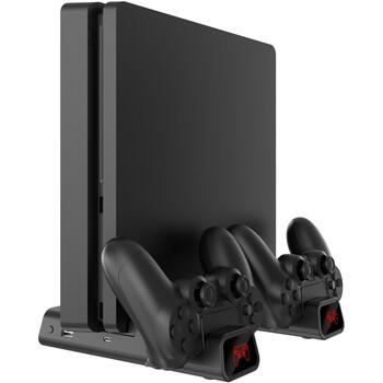 White Shark Spēļu piederums CUTMAN, Melna, Docking Connector, 2xPS4 kontrolieru uzlāde, 10 spēļu uzglabāšana (CUTMAN)
