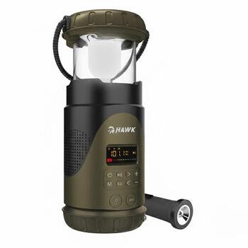 Hawk Портативное ручное радио HWRDI430GN, FM/AM, Bluetooth, Функция внешнего аккумулятора, Фонарь, SOS, 10W (HWRDI430GN)