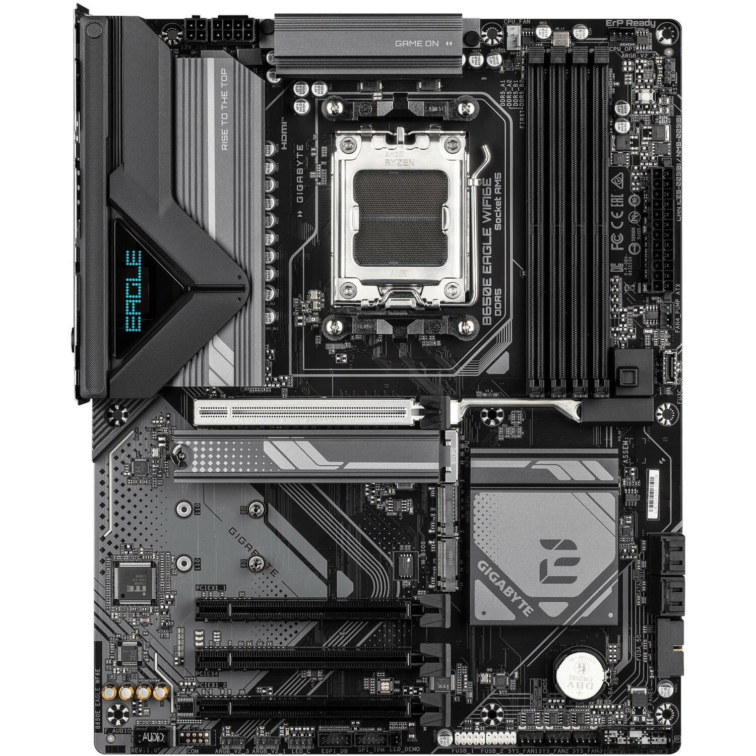 Gigabyte Материнская плата B650E EAGLE WF6E 1.0, AMD Socket AM5, 8+2+2 фазы VRM, 4*DIMM DDR5, 1*PCIe 5.0 + 2*PCIe 4.0 M.2 (B650E EAGLE WF6E 1.0)