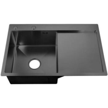 Ab Раковина NT AB 9134559, 780x510x200mm, графит, левая, 110mm, перелив, сифоны (9134559)