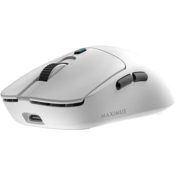 White Shark Игровая мышь MAXIMUS-W, 55г, 6 кнопок, 26 000 DPI, беспроводная, PTFE, 1000 Гц, 300 мАч аккумулятор (MAXIMUS-W)