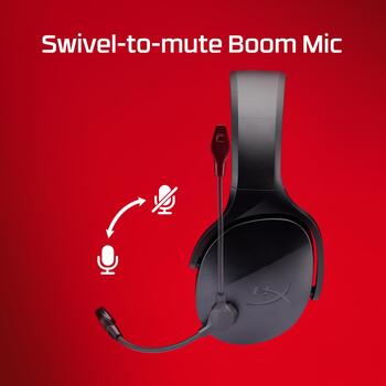 HyperX Cloud Jet AM7A0AA гарнитура, 40мм, 32Ω, 106дБ, 20-20000Гц, 2.4ГГц, Bluetooth 5.3, 15м, USB Type-A, игровая (AM7A0AA)