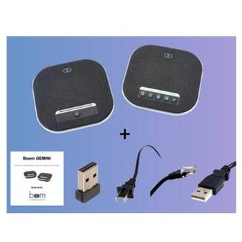 Boom Collaboration Спикерфон GEMINI BM02-0015, 15.2см, 15.2см, 3.8см, Bluetooth 5.0, 4 микрофона, 10ч аккумулятор (BM02-0015)