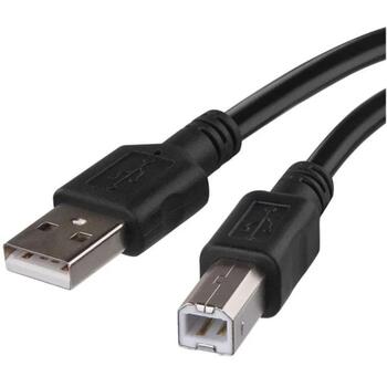 Emos USB кабель S70202, 2м, черный, 1шт в блистерной упаковке, ПВХ, USB 2.0, для зарядки/переноса данных, A разъем – B разъем (S70202)