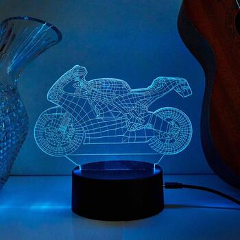 Manta SNL120RGB LED lampa, 3D dekorācija, 5W, 5V, USB-C, 16 krāsas, tālvadība, 2m vads, 3xAA (SNL120RGB)
