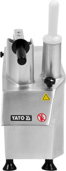Yato электрическая овощерезка YG-03100, 550 Вт, 220-240 В, 300 кг/ч, 205 мм, 50/60 Гц, IPX3, нержавеющая сталь, алюминий, магний (YG-03100)