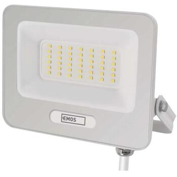 Emos LED prožektors GLARO ZS2234W, 30 W, 3000 lm, IP65, neitrāli balta, alumīnija, 120°, 20 000 h (ZS2234W)