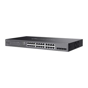 Omada 28-портовый гигабитный смарт-коммутатор с 24 портами PoE+, TP-Link, SG2428P, 24× PoE+ RJ45 порта, 4× SFP слота (SG2428P)