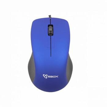 Sbox Мышь M-958BL, 1000 DPI, USB 2.0, 3 кнопки, 1,5м, оптический сенсор, ABS пластик, совместима с Windows и MacOS (M-958BL)