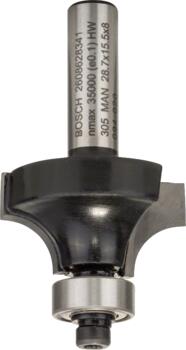 Noapaļošanas frēze HM R=8 mm, divpusējā, Rokas frēzēm, malu frēzēm NOAPAĻOŠANAS FRĒZE STANDARD FOR WOOD, 2608628341, BOSCH (2608628341)