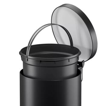 Hailo Мусорное ведро Selekta M 035020601, 20л, матово-черный, Soft Close, педаль, внутреннее ведро (035020601)
