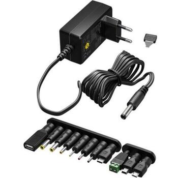 Goobay Universālais strāvas adapteris 64570, 3-12 VDC, 27 W, 1.8 m, 2.25 A, 1 x DC ligzda 5.5 mm x 2.1 mm (64570)