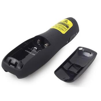 Gembird Презентер WP-L-12, USB, RF, 2.4 GHz, Черный, Дистанционное управление, Alkaline, AAA, 4 кнопки, 1 упаковка (WP-L-12)