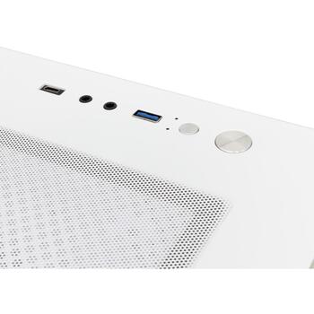 White Shark GCC-2304 Torpedo White, корпус M-ATX, 353x210x400mm, 3.9kg, 1xUSB 3.0, 1xUSB-C, HD Audio, 4 слота, 1x3.5