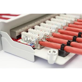 Digitus коммутационная панель DN-91624S-EA, 24 порта, CAT 6a, 1U, RJ45 8P8C, экранированная, STP, 19 дюймов, серая (DN-91624S-EA)