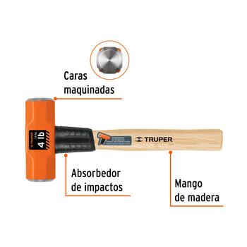 Veseris ar koka kātu 1.81kg TRUPER (MD-4M)