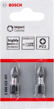 PRO Impact PZ skrūvgriežu uzgaļi, izturīgi un augstas griezes momenta noturīgi, 2608522401 BOSCH (2608522401)