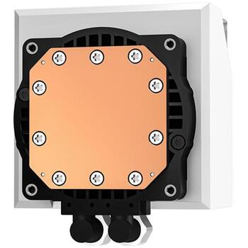 Deepcool šķidruma CPU dzesētājs LT240 WH ARGB R-LT240-WHAMNC-G-1, 240 mm, 72,04 cfm, 2 ventilatori, 38,71 dBA, Anti-leak Tech (R-LT240-WHAMNC-G-1)