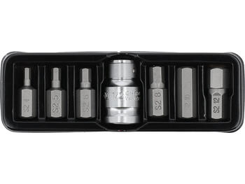 Yato набор бит для отвертки YT-0412, 7 шт, 30 мм, шестигранный, 58-62 HRC, S2, 1/2