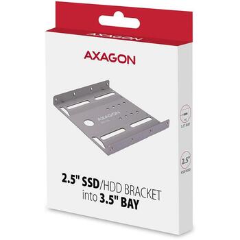 Axagon SSD Адаптер RHD-125S, 102x98mm, серый, металлическая рама, 1x2.5
