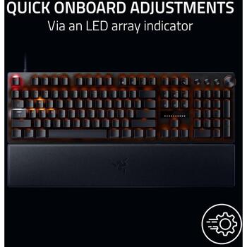 Razer Spēļu klaviatūra Huntsman V3 Pro RZ03-04970100-R3M1, vadu, US QWERTY, analogie optiskie slēdži Gen-2, RGB Chroma, PBT (RZ03-04970100-R3M1)
