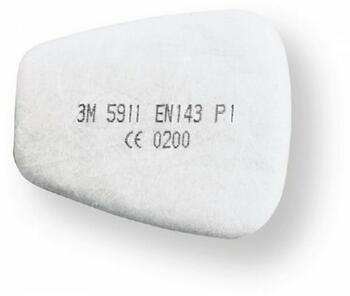 3M фильтр частиц T5911, 0.003кг, 1 пара в пластиковом пакете, 15 пар в упаковке (T5911)