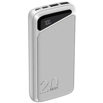 Navitel Power Bank PWR20 MX White, 20000mAh, 3.7V, 74Wh, 2xUSB-A, двунаправленный USB-C, микро-USB (PWR20 MX White)