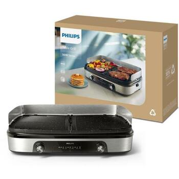 Philips Электрический гриль HD6222/90, 2400 Вт, 1400 см², Механическое управление, Съемные пластины, Поддон для жира (HD6222/90)