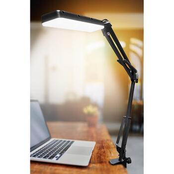 Media-Tech MT224 Flex pieskrūvējama LED galda lampa, 5.6W, 3000-6500K, IP20, melna (MT224)