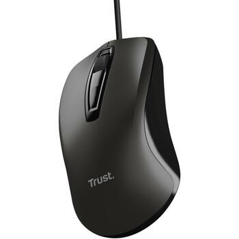 Trust USB datorpele 24657, 1200 DPI, 3 pogas, optiskā, 1.7m kabelis, melna (24657)