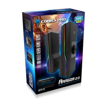 Media-Tech Звуковая панель MT3175, 8W, 180Hz-20000Hz, Bluetooth, RGB подсветка, 2.0 система (MT3175)