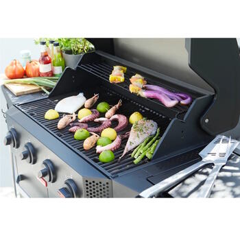 Barbecook Luca 412 газовый гриль для готовки на улице 4 горелки Grill Booster 3.8кВт боковая горелка чугунные решетки шкаф BC-GAS-3100 (BC-GAS-3100)