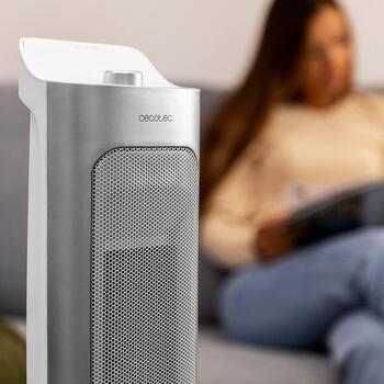 Cecotec keramiskais sildītājs ReadyWarm 6700 Ceramic Sky 5823, 2000 W, 3 jaudas līmeņi, 20 m², 45 m³, balts, klusa oscilācija (5823)