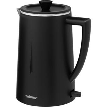 Zelmer Электрический чайник ZCK8020B 71505538P, 1500 W, 1.7 л, черный, нержавеющая сталь, автоматическое отключение (71505538P)