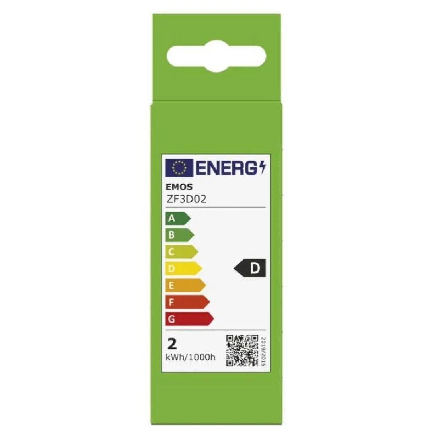 Emos LED лампочка Filament Candle ZF3D02, 1,8 Вт, 250 лм, 230 В, 360°, теплый белый, 4 чипа, 25 000 часов (ZF3D02)