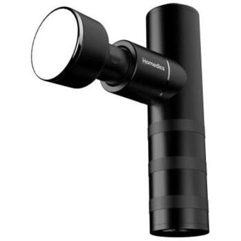 Homedics HHP-65GM MYTI Mini Masāžas pistole, 5 uzgaļi, 4 ātrumi, 3000 RPM, 6 mm, 180 min, USB-C, akumulators 12 V, antracīta (HHP-65GM)