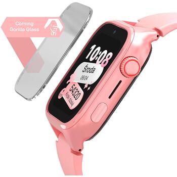 Stelio ST-SWJ101-PK Junior 4G умные часы для детей, розовые, 1.75'' IPS, IP67, GPS, Wi-Fi, Bluetooth, SOS, шагомер (ST-SWJ101-PK)