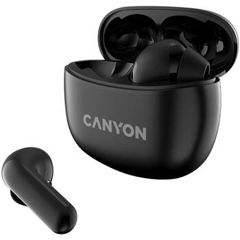 Беспроводные TWS наушники с Bluetooth соединением TWS-5 Черные CNS-TWS5B CANYON (CNS-TWS5B)