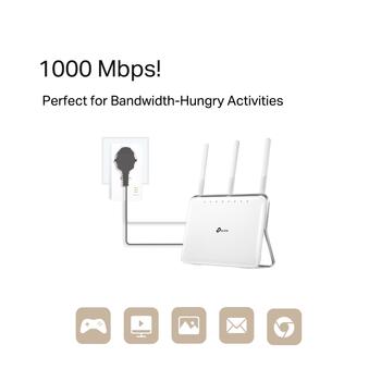 TP-Link AV1000 Gigabit Passthrough Powerline Starter Kit TL-PA7017P KIT, 1000Mbps, Gigabit Ethernet, 128-бит AES, EU вилка (TL-PA7017PKIT)