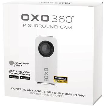 Easypix OXO 360° IP камера 56200, 1920x1080, CMOS, MicroSD, USB, Wi-Fi, для внутреннего использования (56200)
