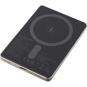 Intenso Power Bank 7344021 5000 мАч, 15 Вт беспроводная зарядка, 20 Вт USB-C PD, совместим с MagSafe, шампанское (7344021)