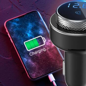 Manta FM модулятор TFM101 STREAM, QC3.0, Bluetooth 5.0, MicroSD слот, USB порт, LED дисплей, 12V (TFM101 STREAM)